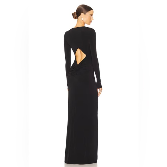 Katie May Black Jersey Cutout Maxi Dress NWT Size: L - Picture 1 of 9